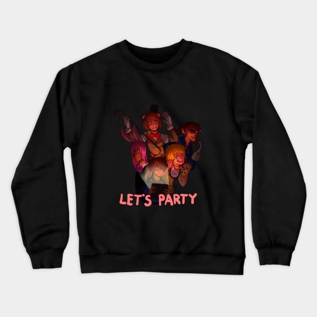 Five Night's at Freddy's- PARTY TIME Crewneck Sweatshirt by Serpentenial